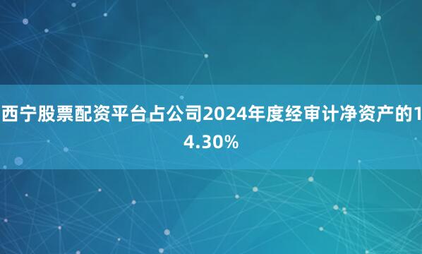 西宁股票配资平台占公司2024年度经审计净资产的14.30%