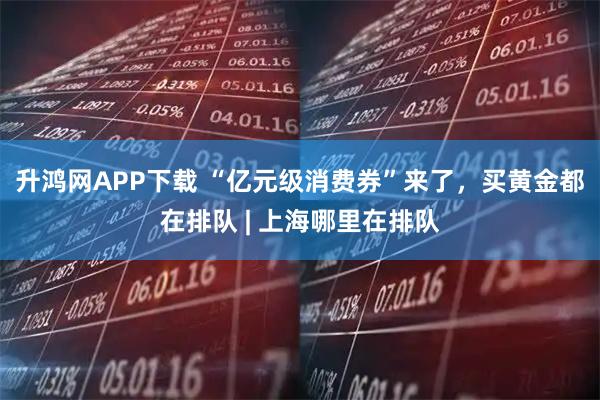 升鸿网APP下载 “亿元级消费券”来了，买黄金都在排队 | 上海哪里在排队